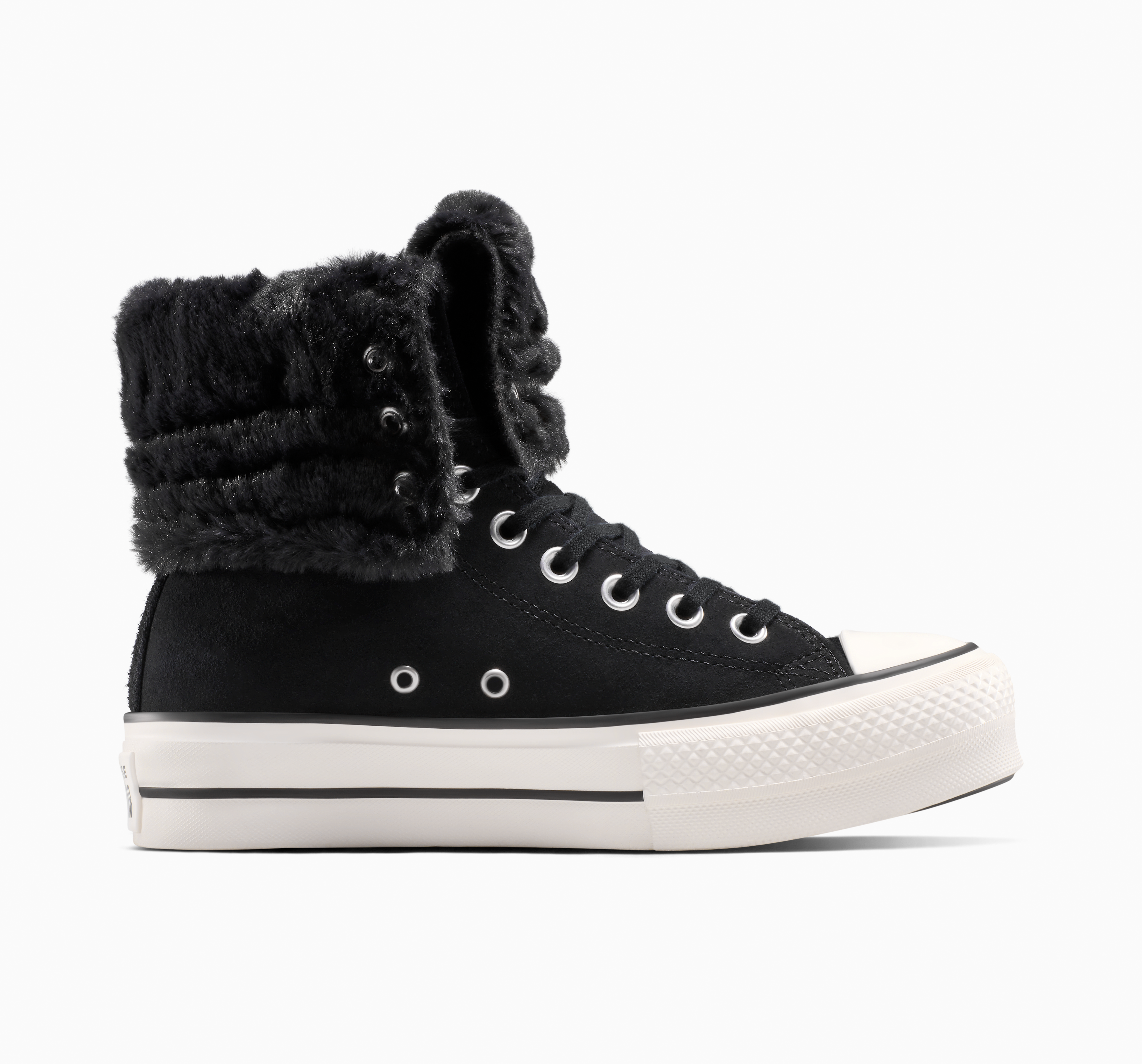 Chuck Taylor All Star Fold-Over Lift Platform XHi Faux Fur