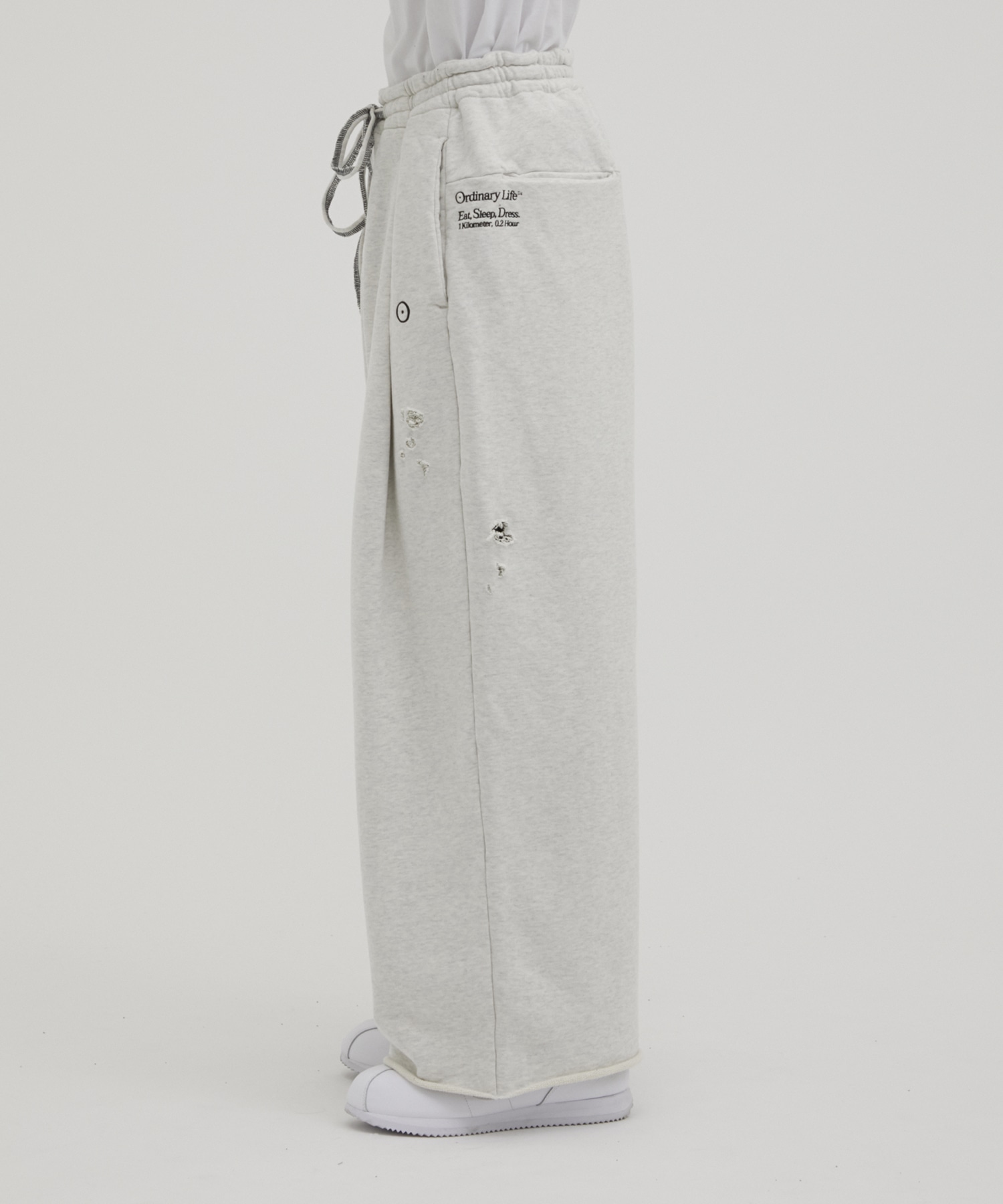 別注 HOME BAGGY DAMEGED(XS WHITE): SHINYAKOZUKA: MENS｜CONZ ONLINE