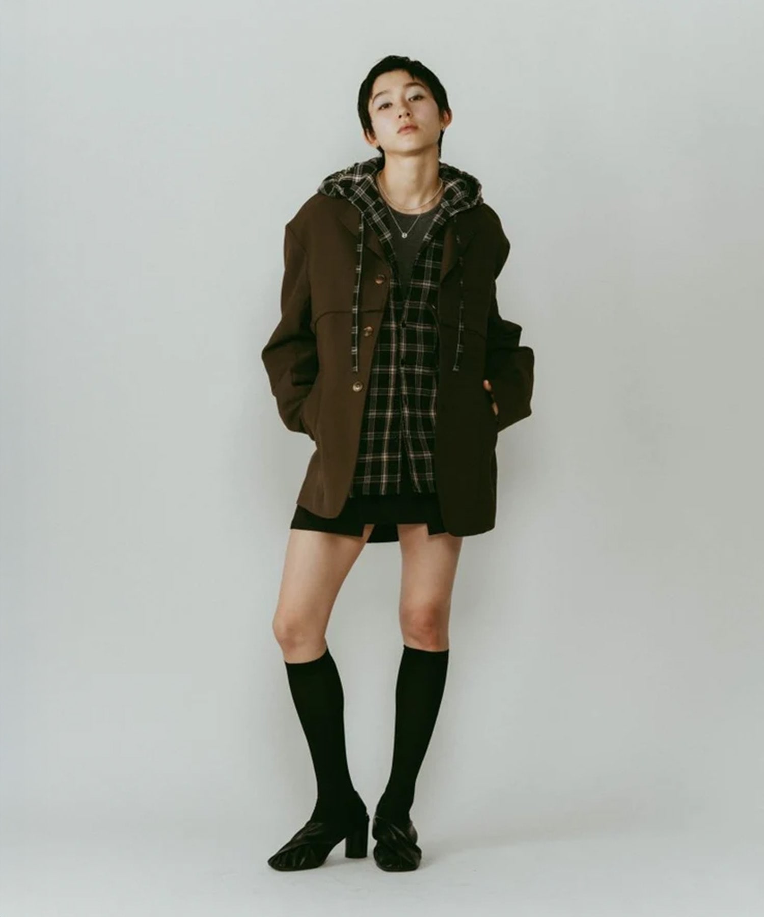 hooded over shirts(FREE CHECK): Knuth Marf: WOMENS｜CONZ ONLINE STORE