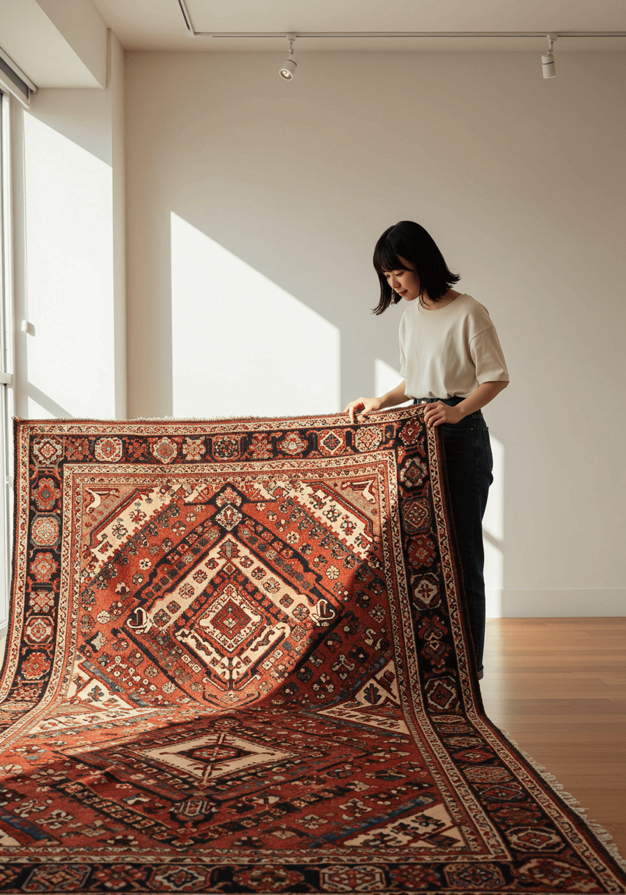 ヴィンテージラグ ペルシャ絨毯 ギャッべ トライバルラグ 235×155cm