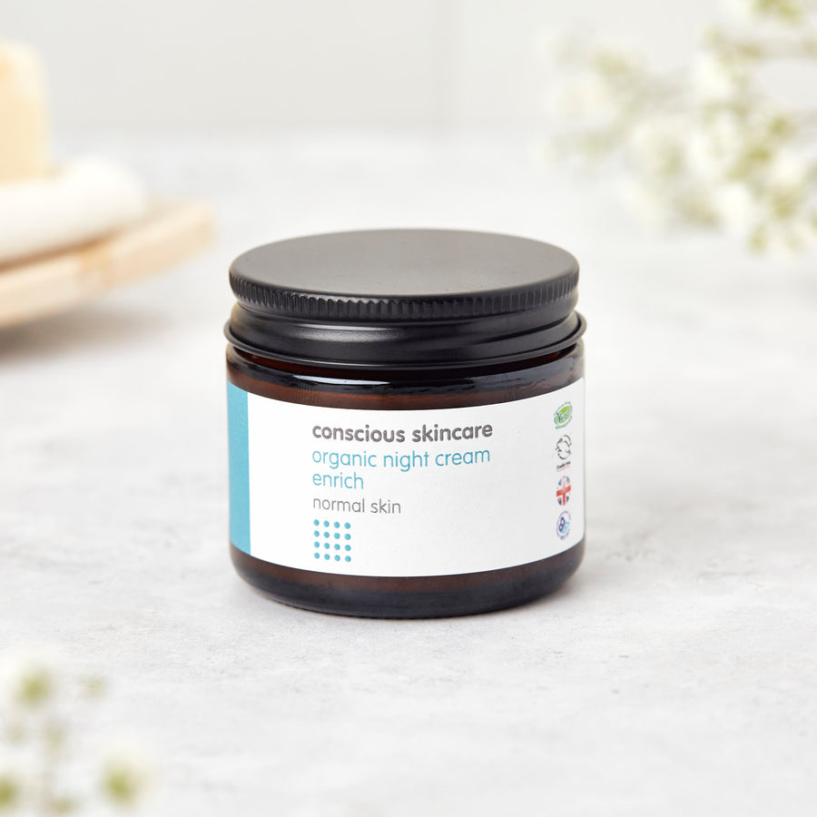 Enrich Night Vegan Face Cream - Organic - Plastic Free Packaging