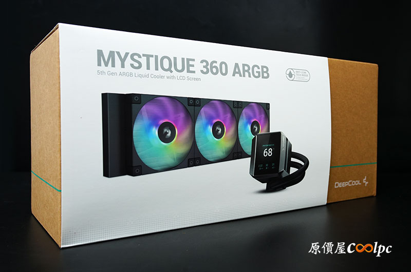 開箱】2.8″ LCD＋專利洩壓冷排！風光水色機上美學！DEEPCOOL MYSTIQUE