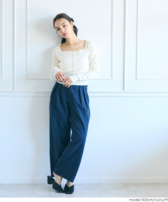 セール☆1990円→990円 ハイゲージニットスクエアカーディガン