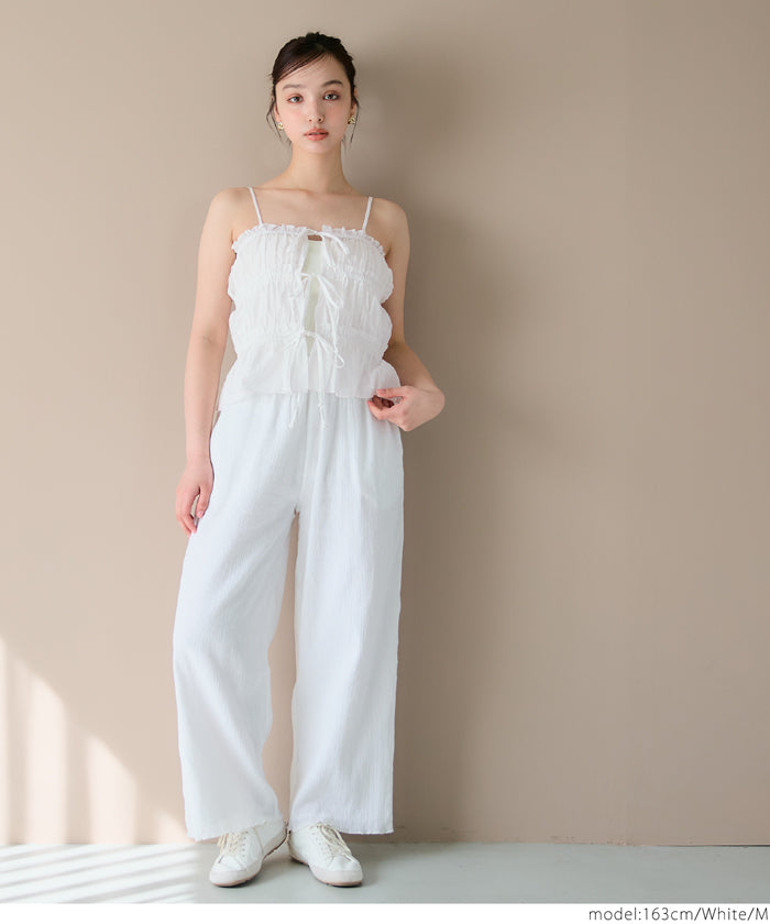 セール☆1690円→1290円 3連リボンキャミソール レディース メール便