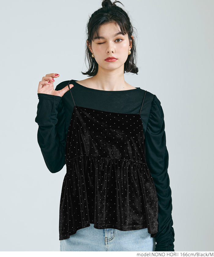 セール☆2490円→990円 キャミソール レディース ビスチェ ベロア