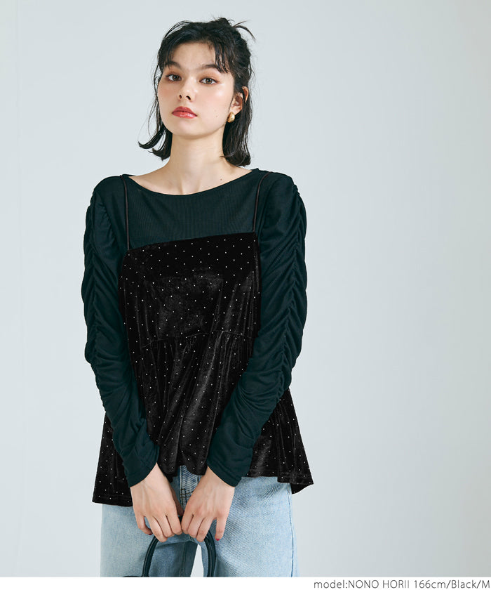 セール☆2490円→990円 キャミソール レディース ビスチェ ベロア