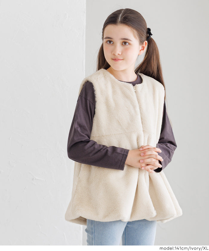 フェイクファージップベスト キッズ メール便不可 – coca公式ストア