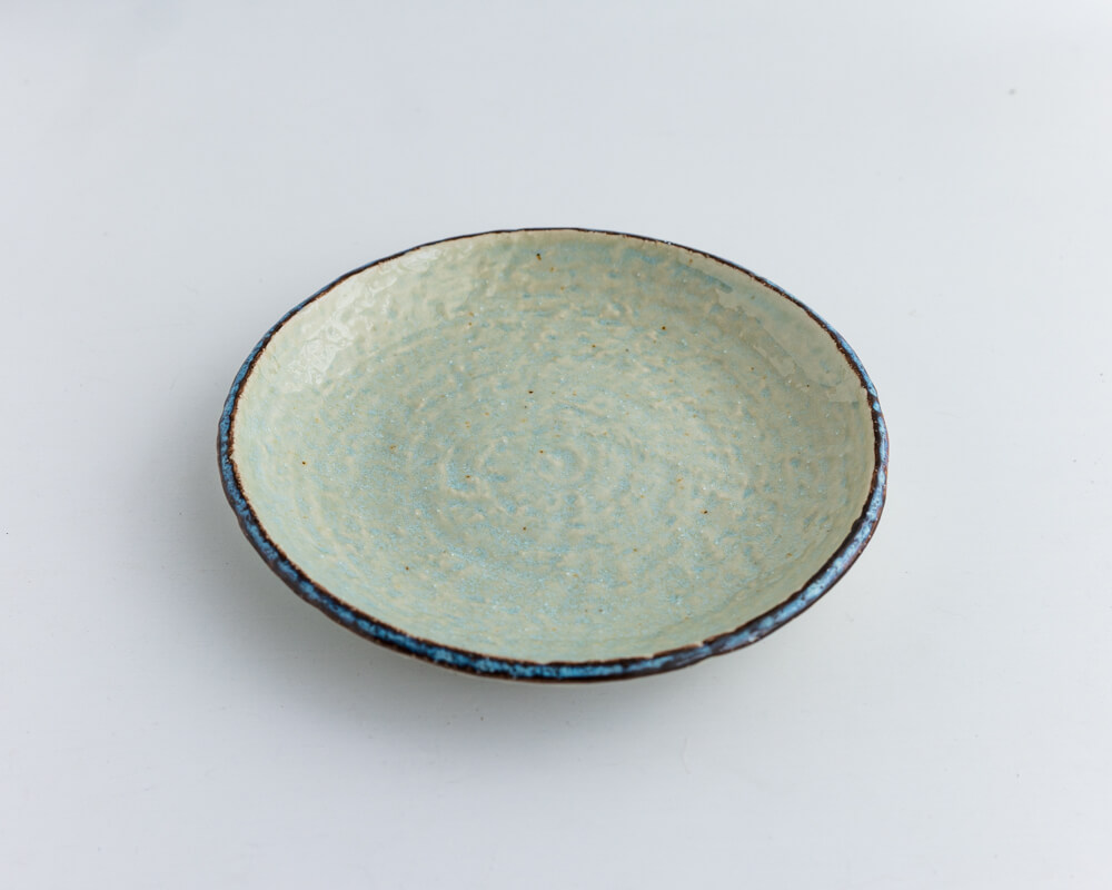WEB限定】瀬戸焼 丸7寸皿 ブルーうのふ -器市- | cocochi ｜ 家具と服