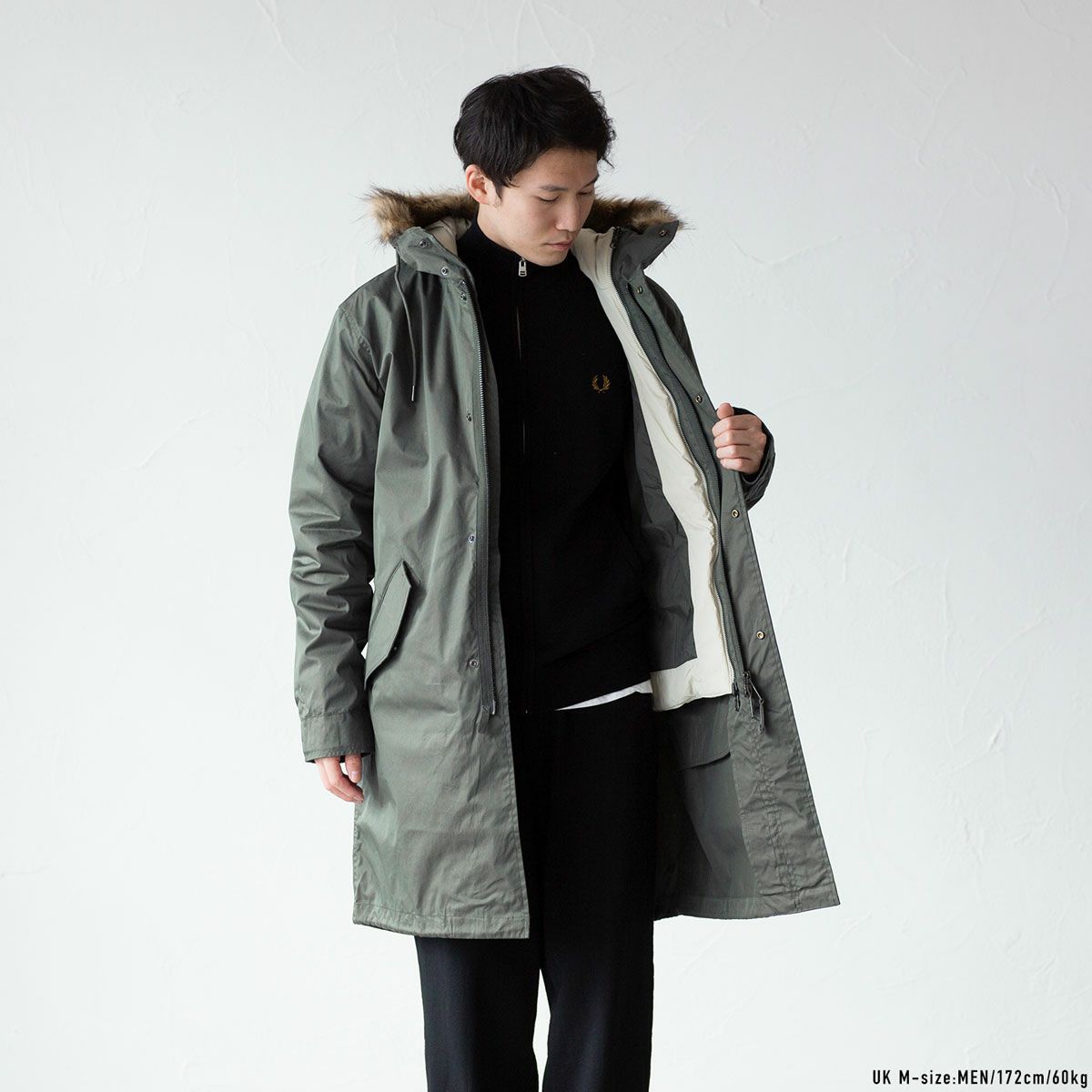 フレッドペリー モッズコート 2023FWモデル FRED PERRY ジップイン