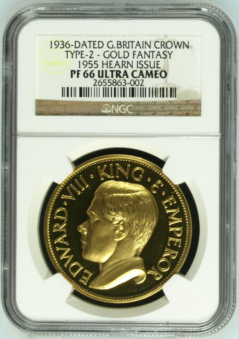 1936年銘 エドワード8世 ファンタジークラウン金貨 Hearn Issue(NGC