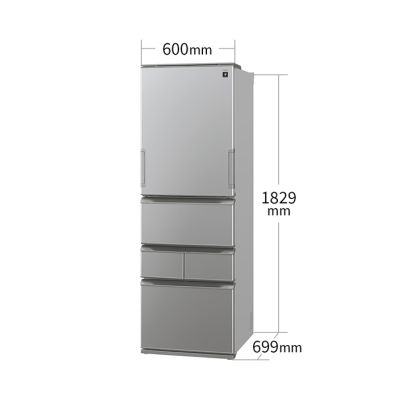 シルバー 4ドア冷蔵庫 大型 21年製 送料込み シルバー 4ドア冷蔵庫