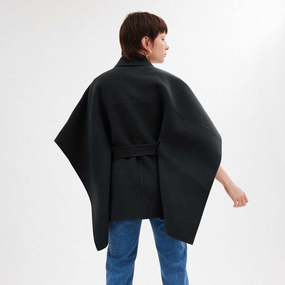 公式】COACH – コーチ | ダブル フェイス ウール ケープ