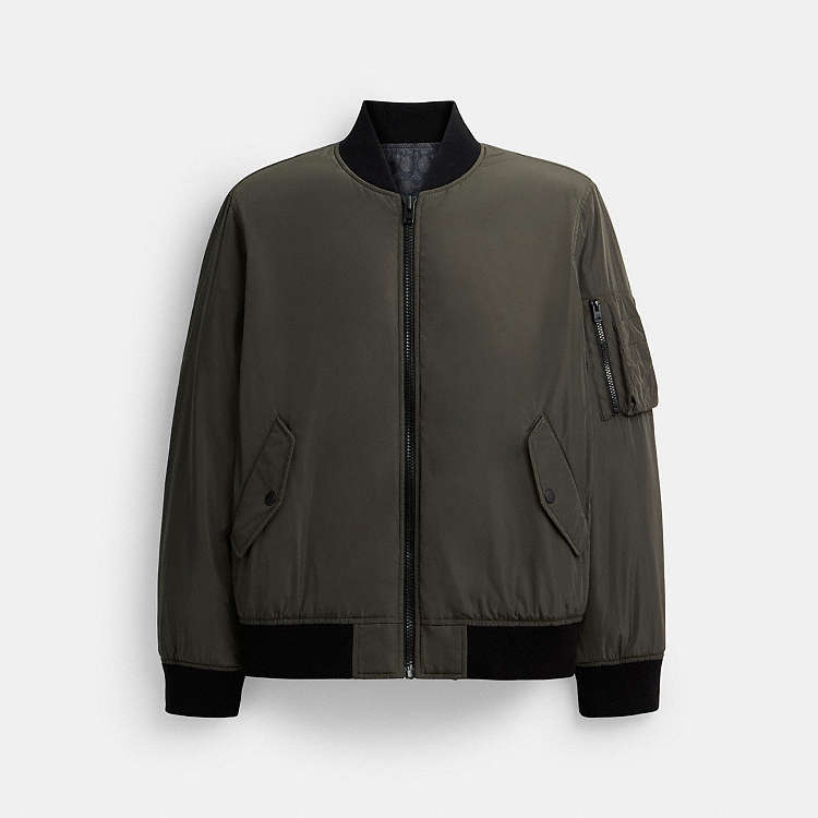 COACH® Outlet | Reversible Bomber Jacket In Recycled Polyester