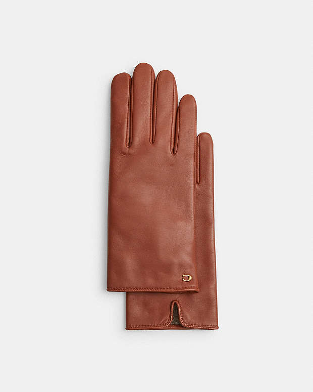 マ*ボ様 COACH 新品未使用タグ付 レザー テック グローブ Mサイズ 手袋