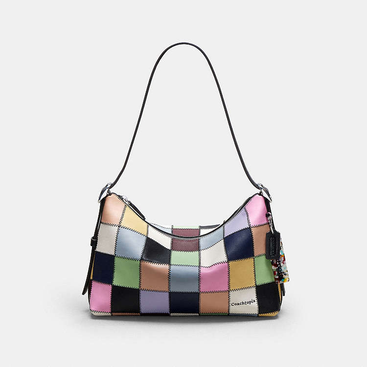 Alter/Ego Slouchy Shoulder Bag In Checkerboard Upcrafted Leather