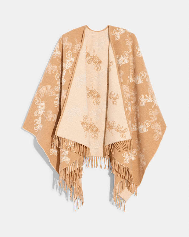 公式】COACH – コーチ | リバーシブル ホース アンド キャリッジ ポンチョ