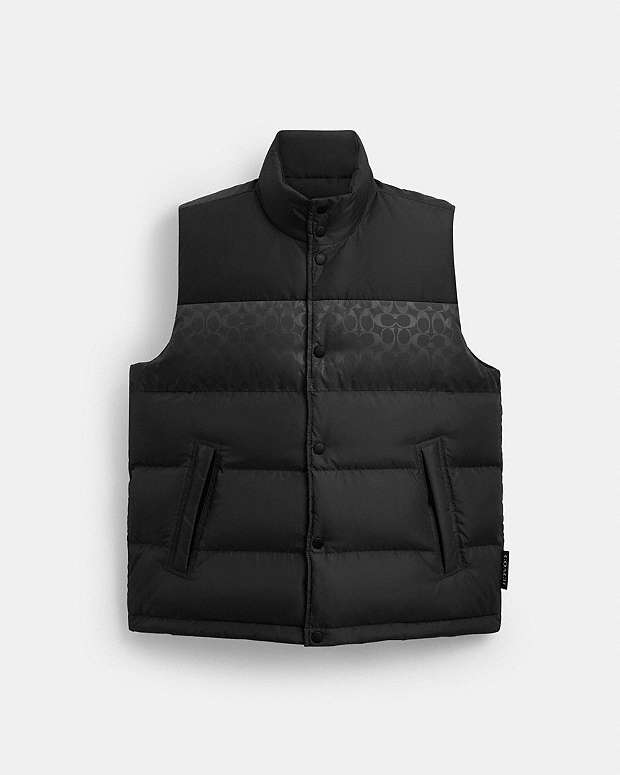 公式】コーチアウトレット | リバーシブル カラーブロック ダウン ベスト