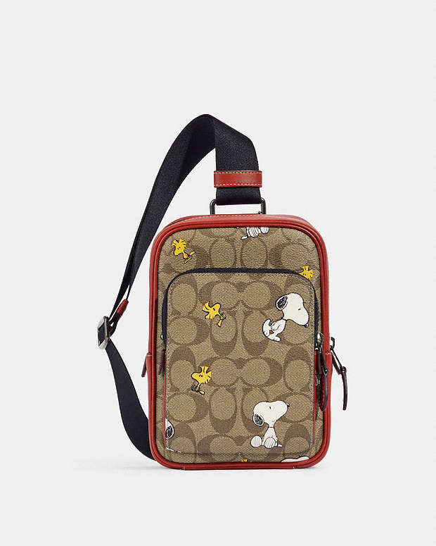 COACH® GB | Coach X Peanuts Track Pack 14 In Signature Canvas With