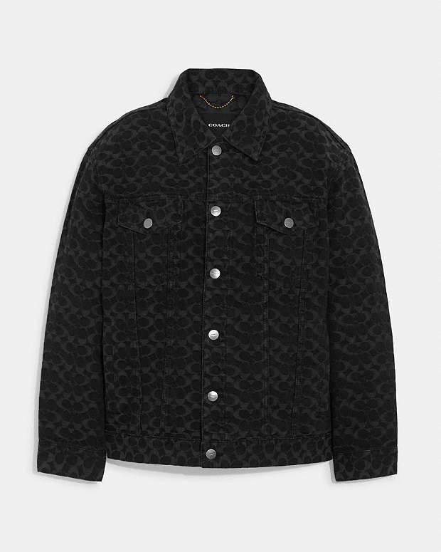 公式】COACH – コーチ | シグネチャー ジャカード デニム ジャケット