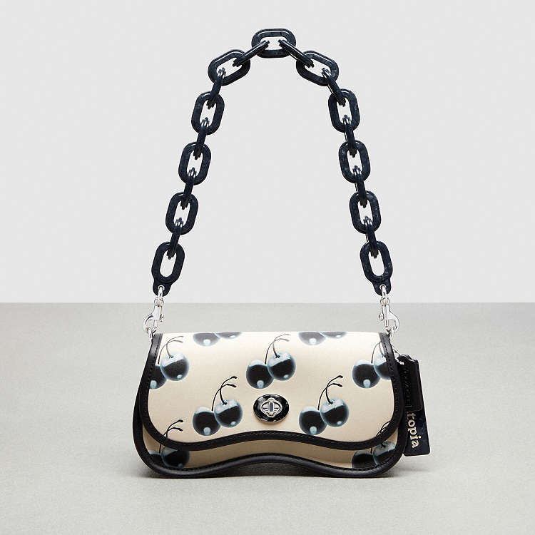 Wavy Dinky Bag In Coachtopia Leather With Cherry Print | Coachtopia ™