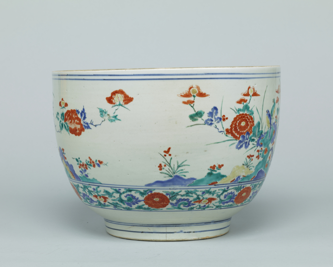 平安 名人 村田永翁 造 彩色羅漢図 香立 置物 平安 名人 村田永翁 造