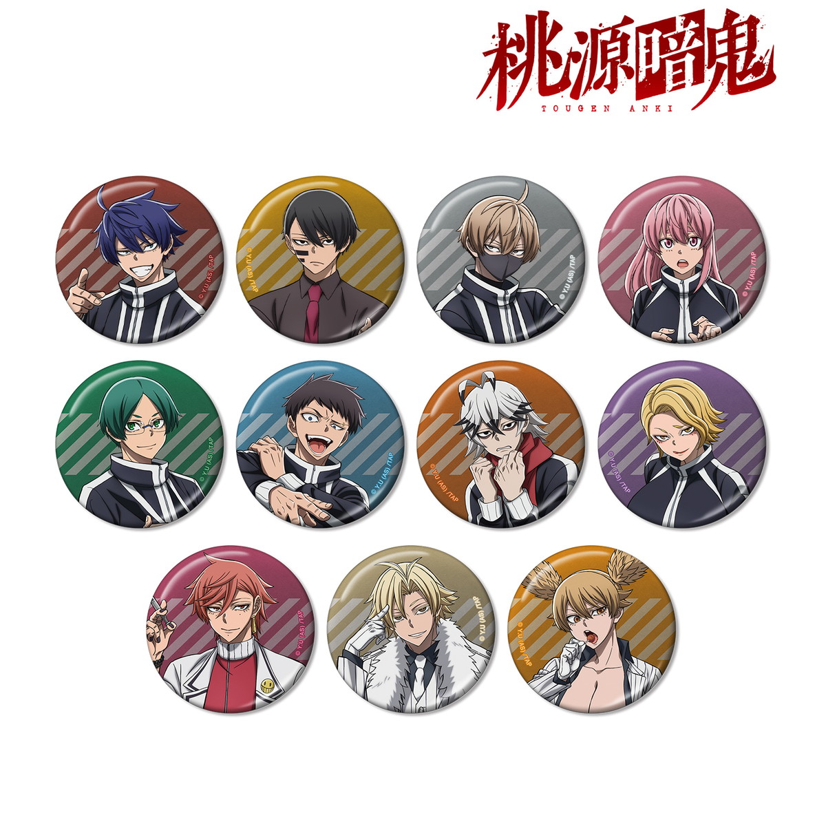 桃角桜介 メディコス缶 vol.1 42点 桃源暗鬼 桃角桜介 缶バッジ vol.1