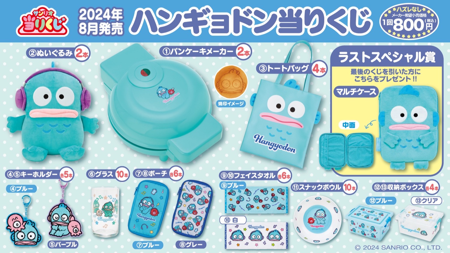 ハンギョドン 当りくじ サンリオショップなどにて8月31日より順次発売!