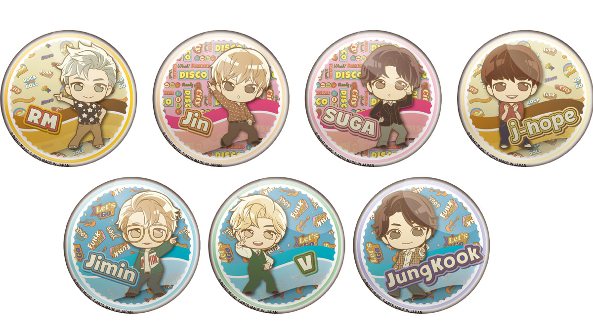 TinyTAN 2月2日より全国コンビニにDynamiteデザインの缶バッジ登場!