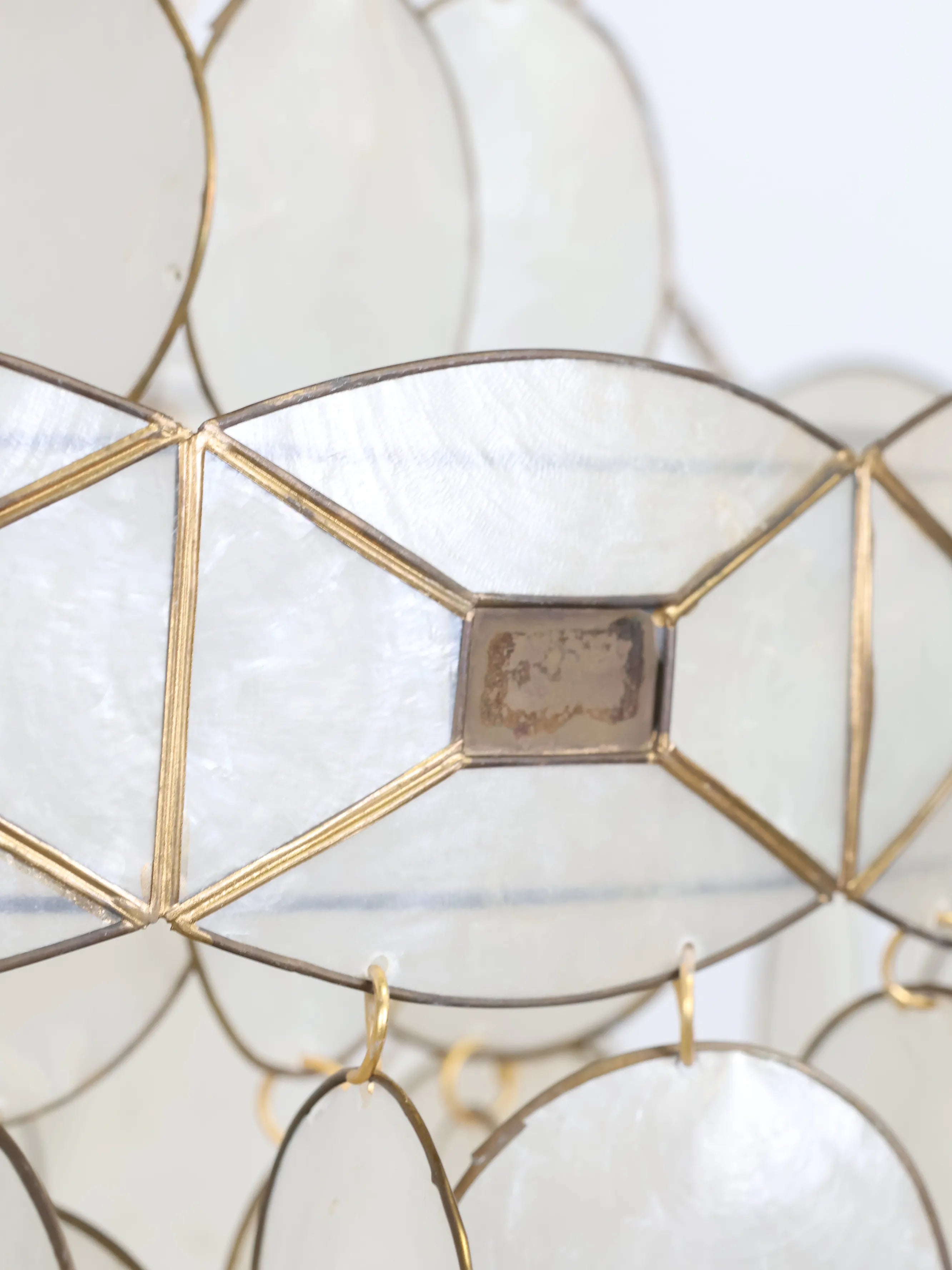 ヴィンテージ ホワイト ペンダントシェルランプ | Collect Antique