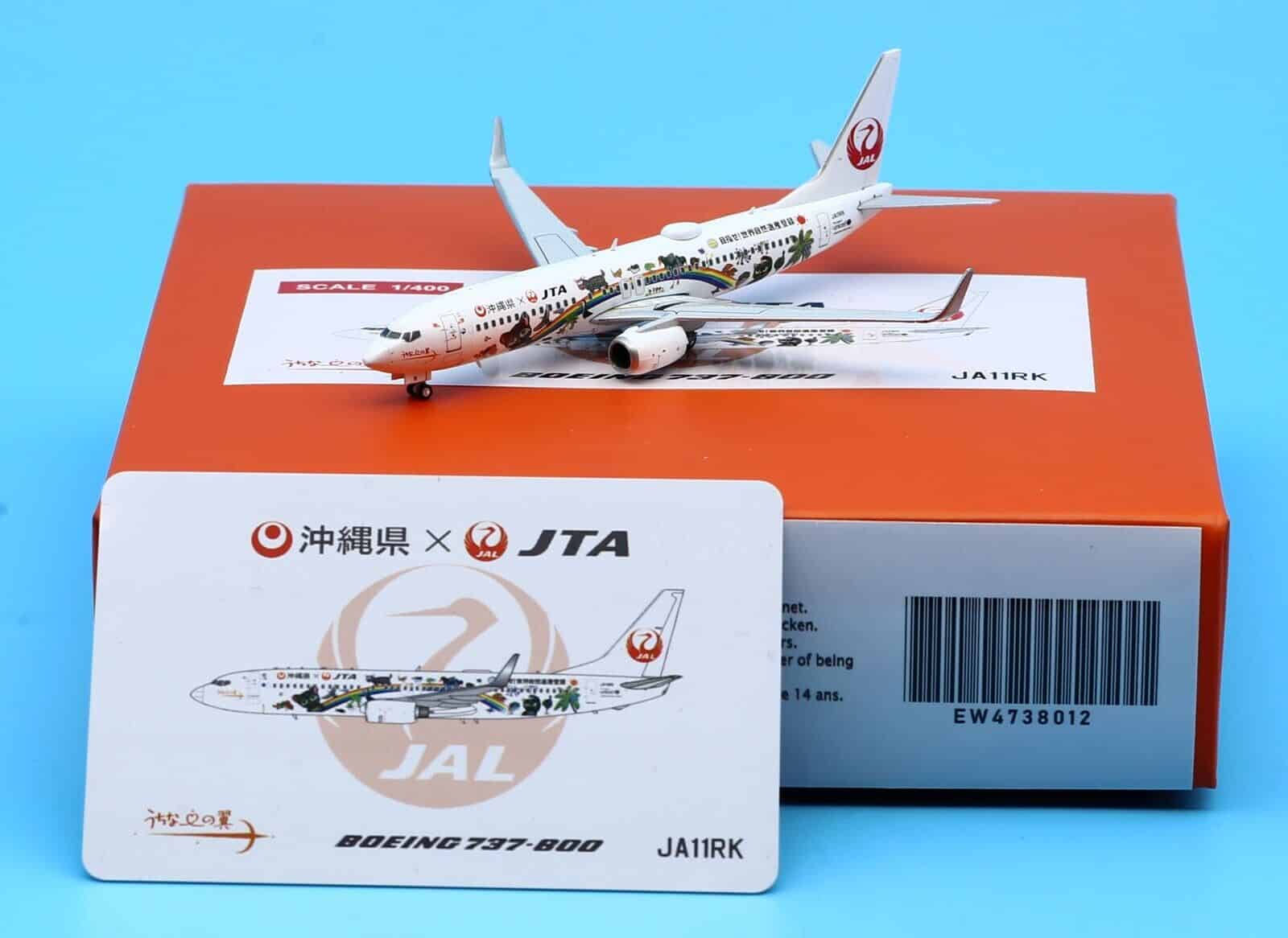 JC Wings 1:400 JAL Japan Transocean Air (JTA) Boeing B737-800w