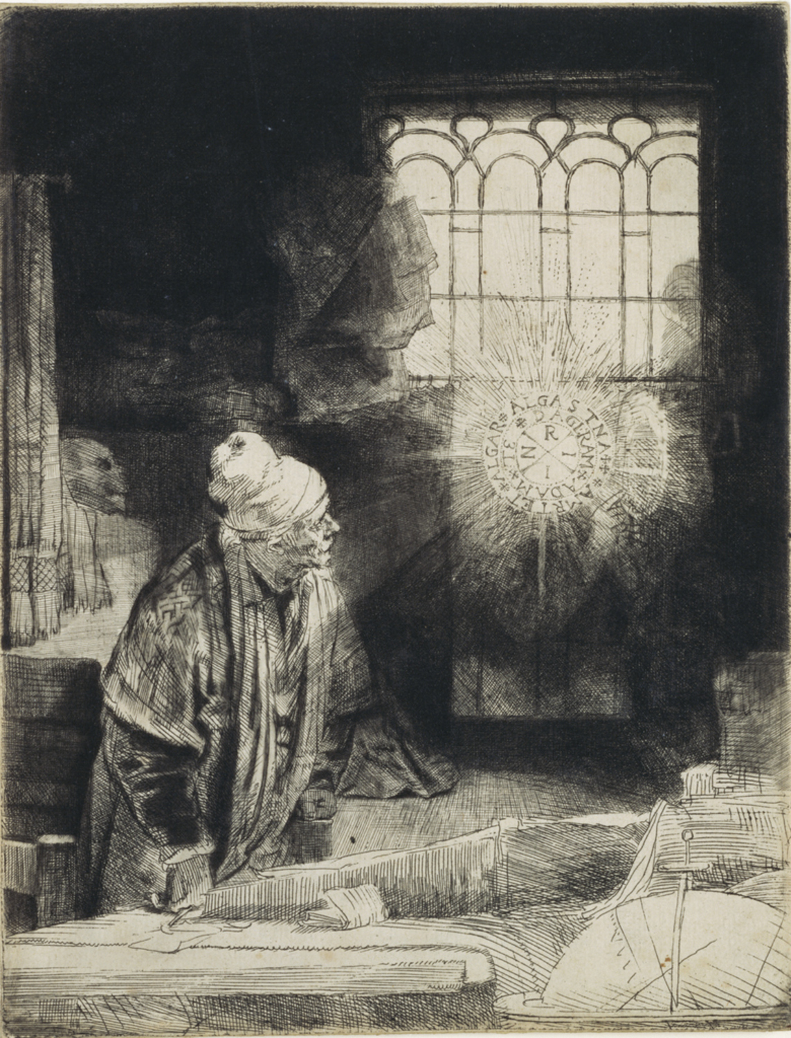 書斎の学者（またはファウスト）|レンブラント・ハルメンスゾーン