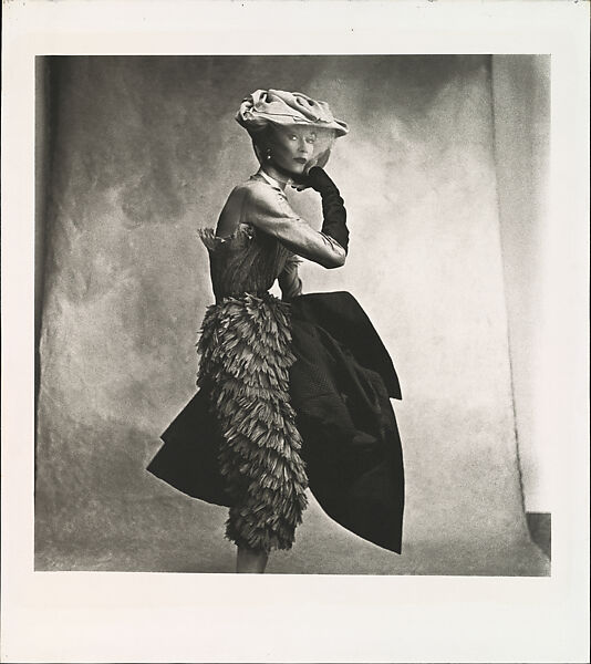 Irving Penn - Cocoa-Colored Balenciaga Dress (Lisa Fonssagrives