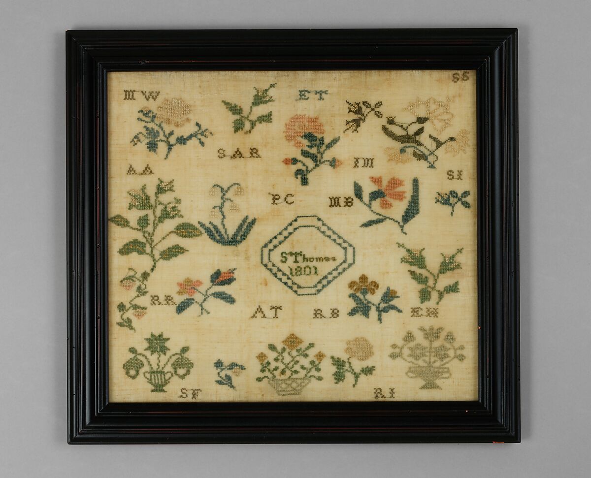 Sarah Thomas - Sampler made at the Westtown Quaker School