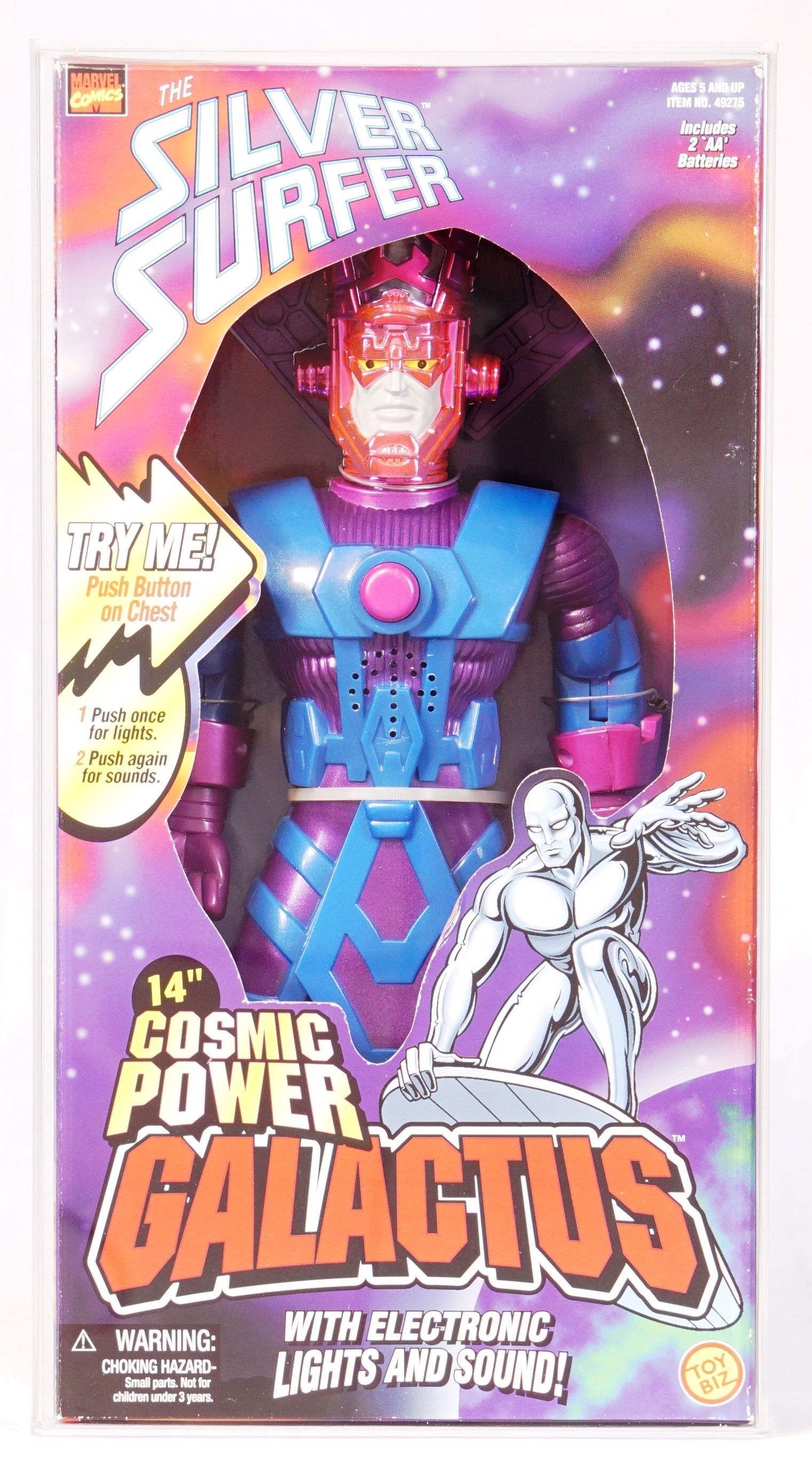 1997 Toy Biz Silver Surfer 14 Inch Cosmic Power Boxed Action