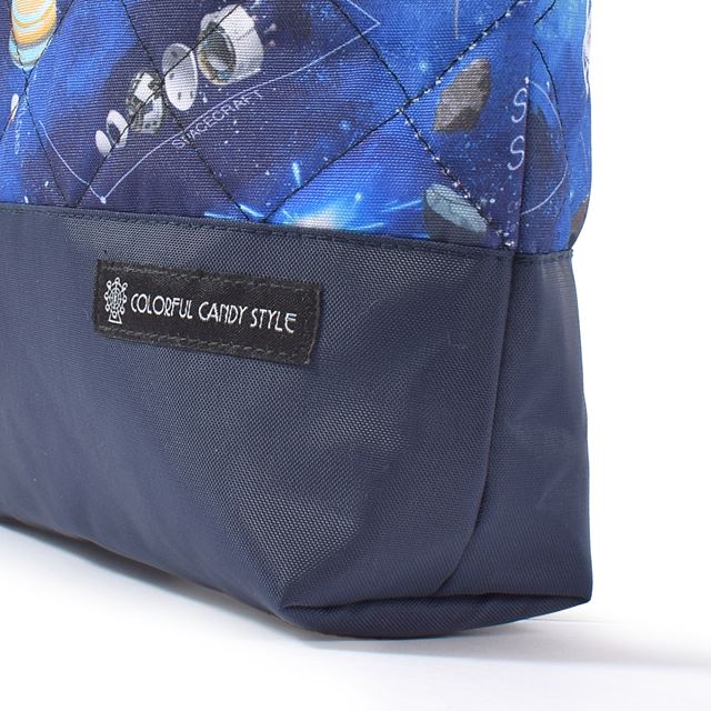 シューズケース キルティング(ネームタグ付き) 撥水タイプ 未来の惑星