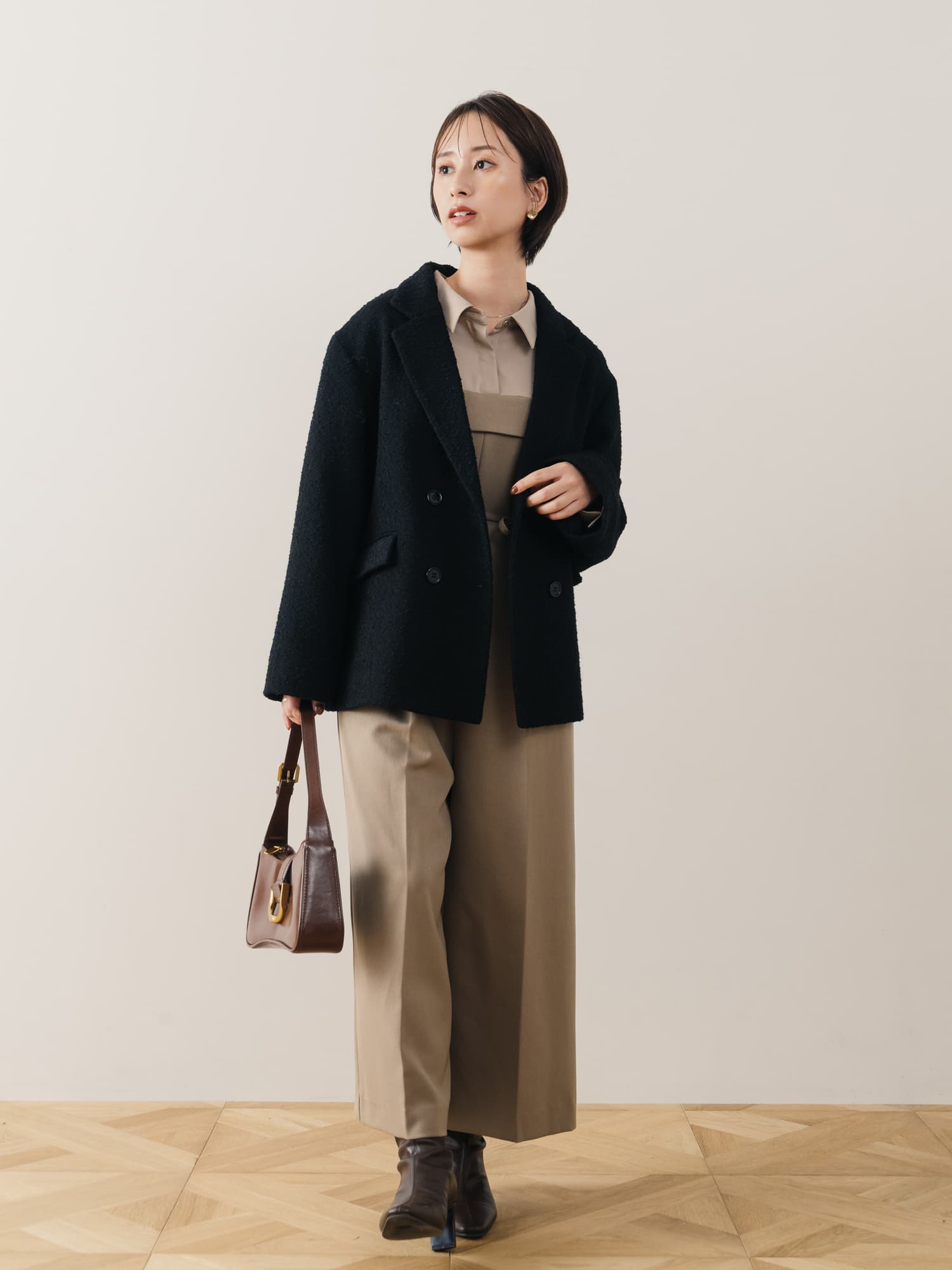 ねこマダム) クリスチャンワイナンツウールツイードコート ジャケット