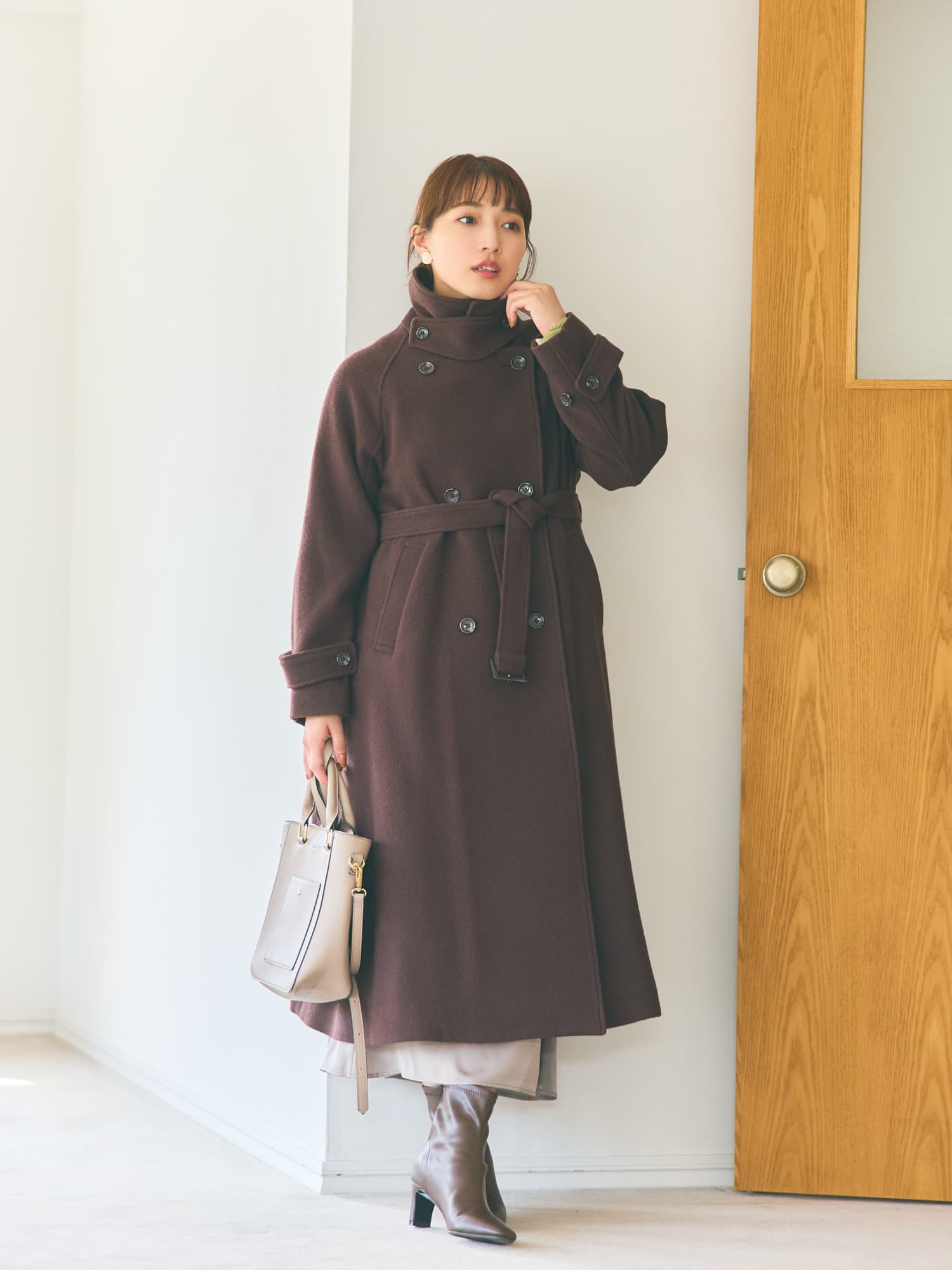 2wayカラーバックフレアウールコート-short & regular | 小柄・低身長