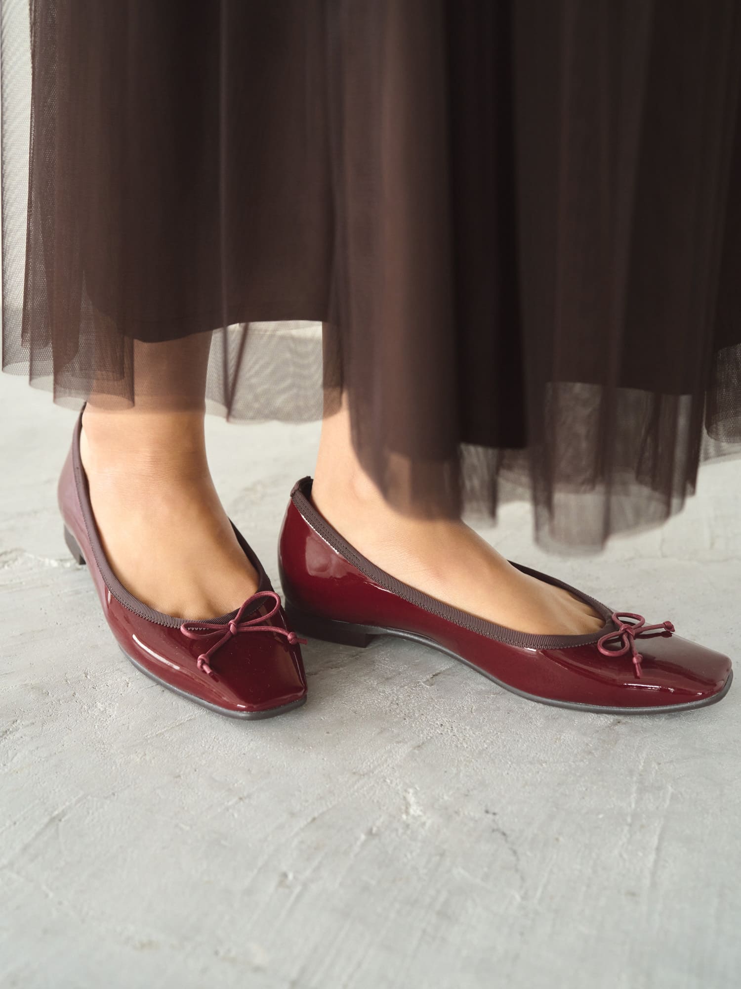 スクエアトゥバレエシューズ | 小柄・低身長女性向けファッション通販