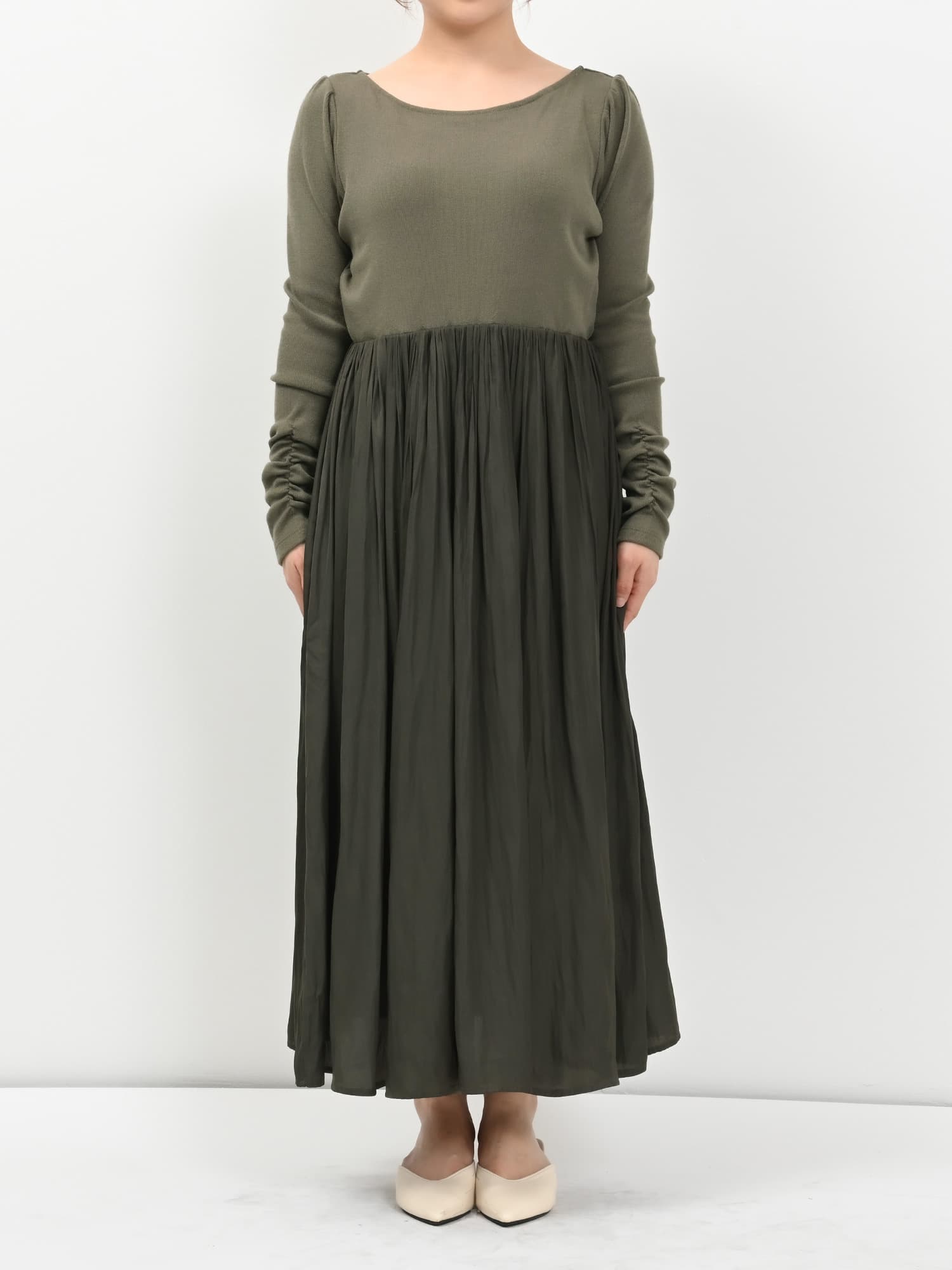 ヴィンテージサテンドッキングワンピース-short & regular | 小柄・低