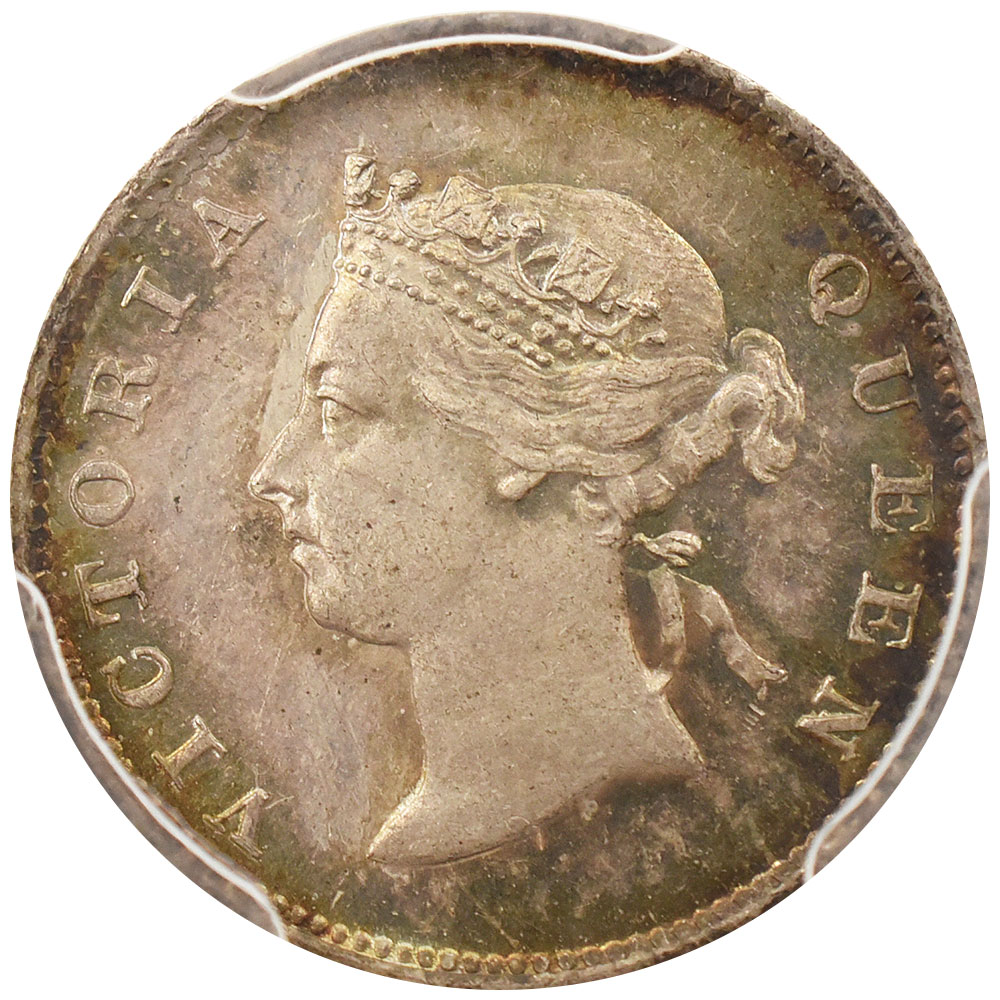 イギリス領ギアナ＆西インド諸島 1891 ヴィクリア女王 4ペニー 銀貨