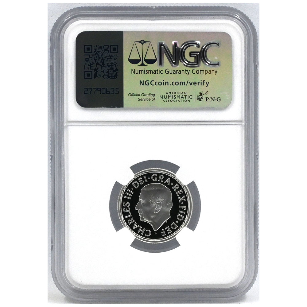 イギリス 2025 チャールズ3世 1ソブリン 銀貨 NGC PF70UC ファースト