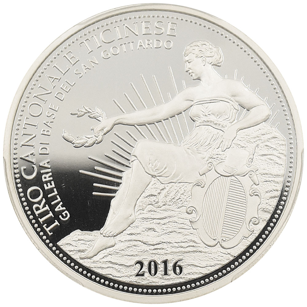 スイス 2016 50フラン 銀貨 PCGS PF70UC ティチーノ射撃祭 80767528