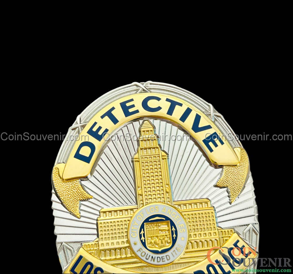 LAPD Detective Los Angeles Police Flat Badge For Shadow Box