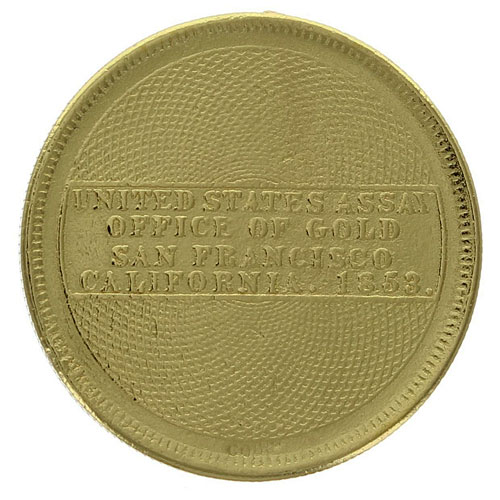 1853 Twenty Dollar United States Assay Office of Gold - San