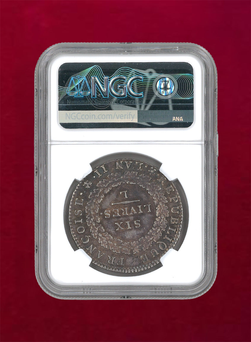 フランス】6リーブル 銀貨 1793L NGC AU58［B-0000014］ – ワールド