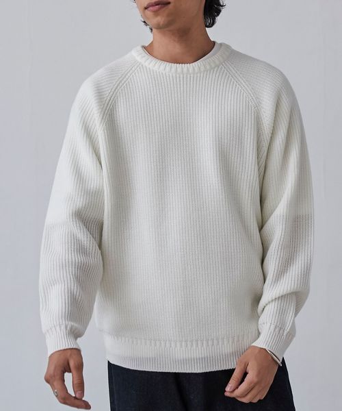 アンチピリングニット】アゼ編みカラーニットプルオーバー