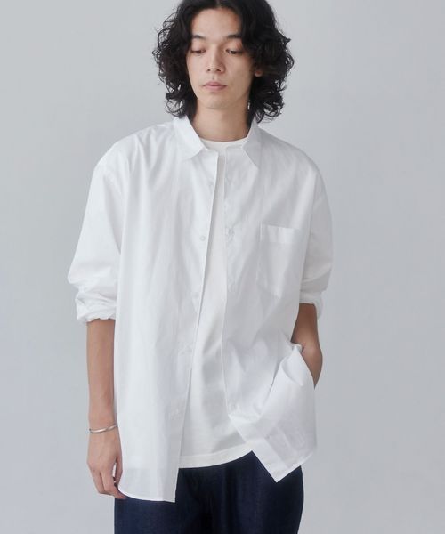 レギュラーカラーブロードシャツ