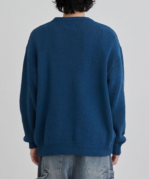 ロゴ ジャガード モール ニット