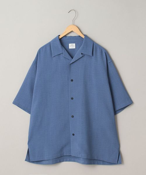 リネンライクオープンカラーシャツ