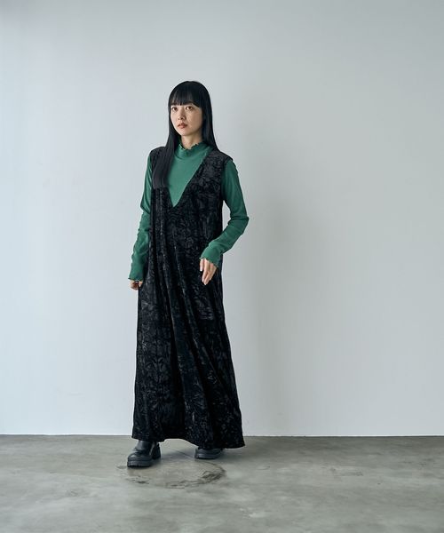 クラッシュベロアVネックジャンスカ